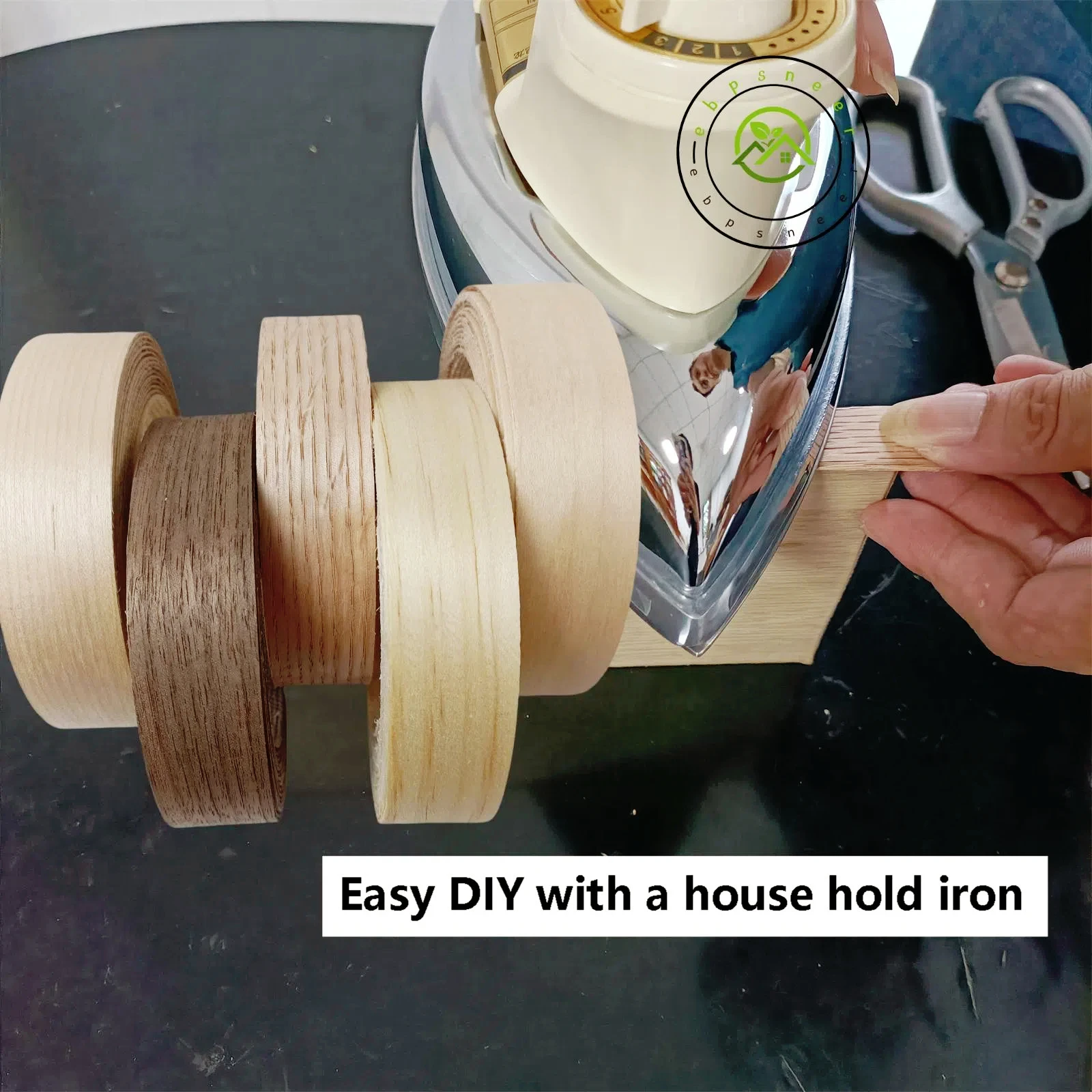 Decorative Plywood PVC Wood Edge Strip Banding Pre-Glued Veneer Self-adhesive Furniture Tape Cabinet Surface Repair Wood Work