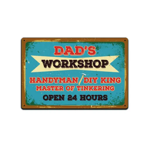 Tin Sign Father's Day Wall Décor 12