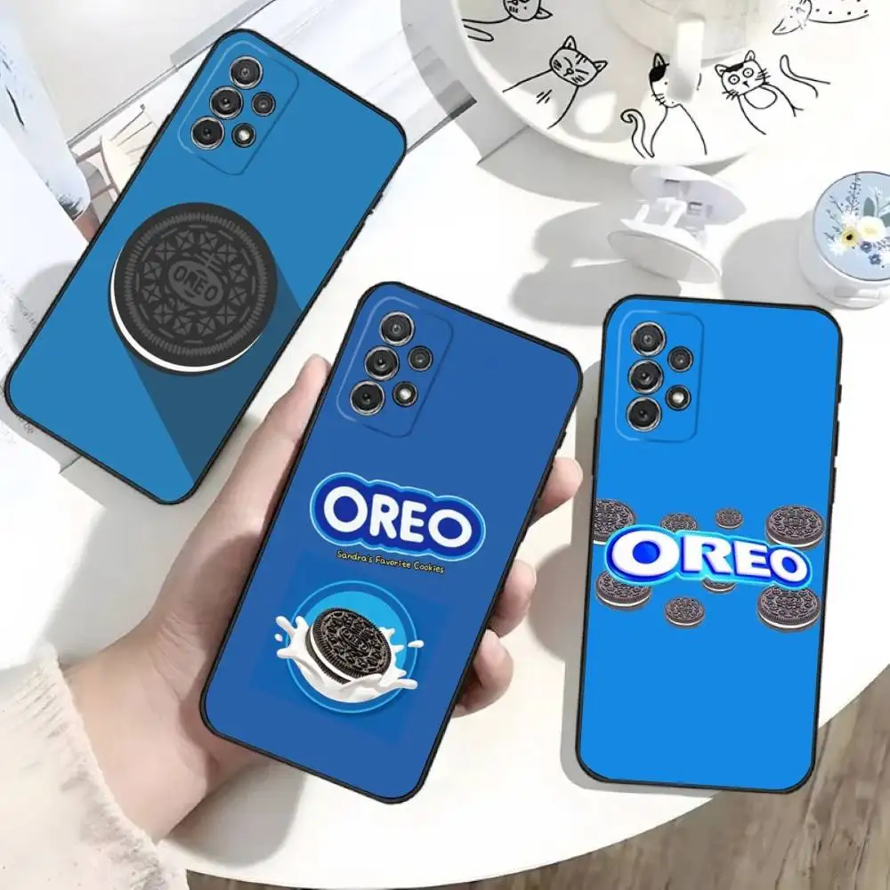 O-OreoS-funda de teléfono con galletas de leche y Chocolate, carcasa suave negra para Samsung S25,S24,S21,S22,S23,S30,Ultra,S20,Plus,Fe,Lite,Note,10