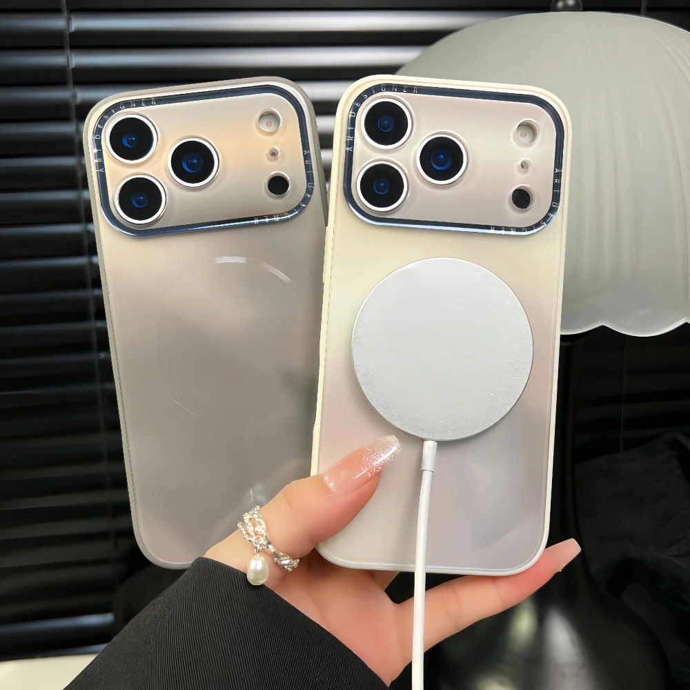 حافظة فاخرة من Aurora AG متجمدة لهاتف Magsafe لهاتف iPhone 17 Air 16 15 14 13 12 11 Pro Max Plus غطاء مدرع متدرج للشحن اللاسلكي
