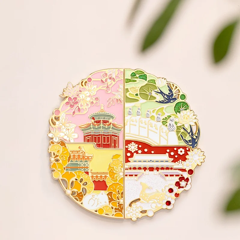 Spring Summer Autumn and Winter Creative Splicing Refrigerator Magnets