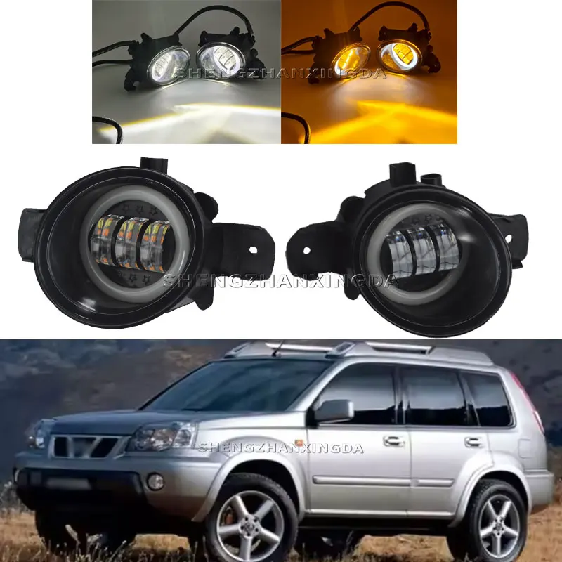 

1Pair Angel Eyes Fog Lights for Nissan X-Trail T30 2001 – 2006,Car Front Bumper Led Fog Lamp,3000Lm 12V Daytime Running Lights