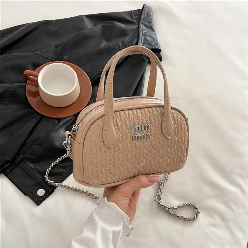 2025 Mini borsa quadrata di lusso da donna, borsa a mano e tracolla in pelle PU, borse a mano versatili per pendolari e viaggi da donna