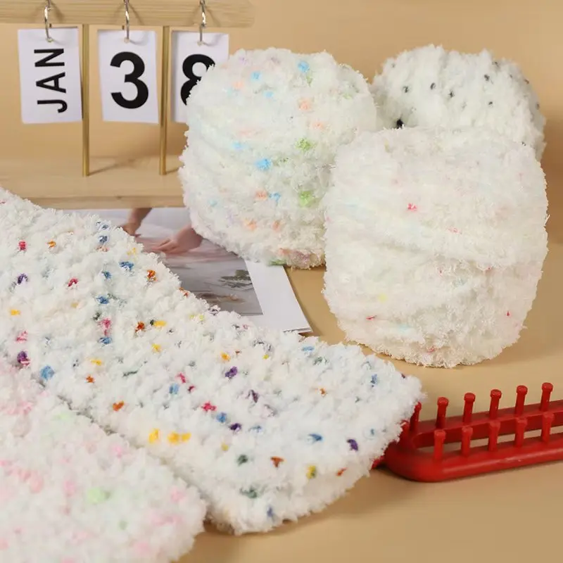 

Радужные конфеты, коралловый флис, горошек, смешанный вручную шарф, шерстяная группа ручной работы, домашняя работа для подруг и друзей