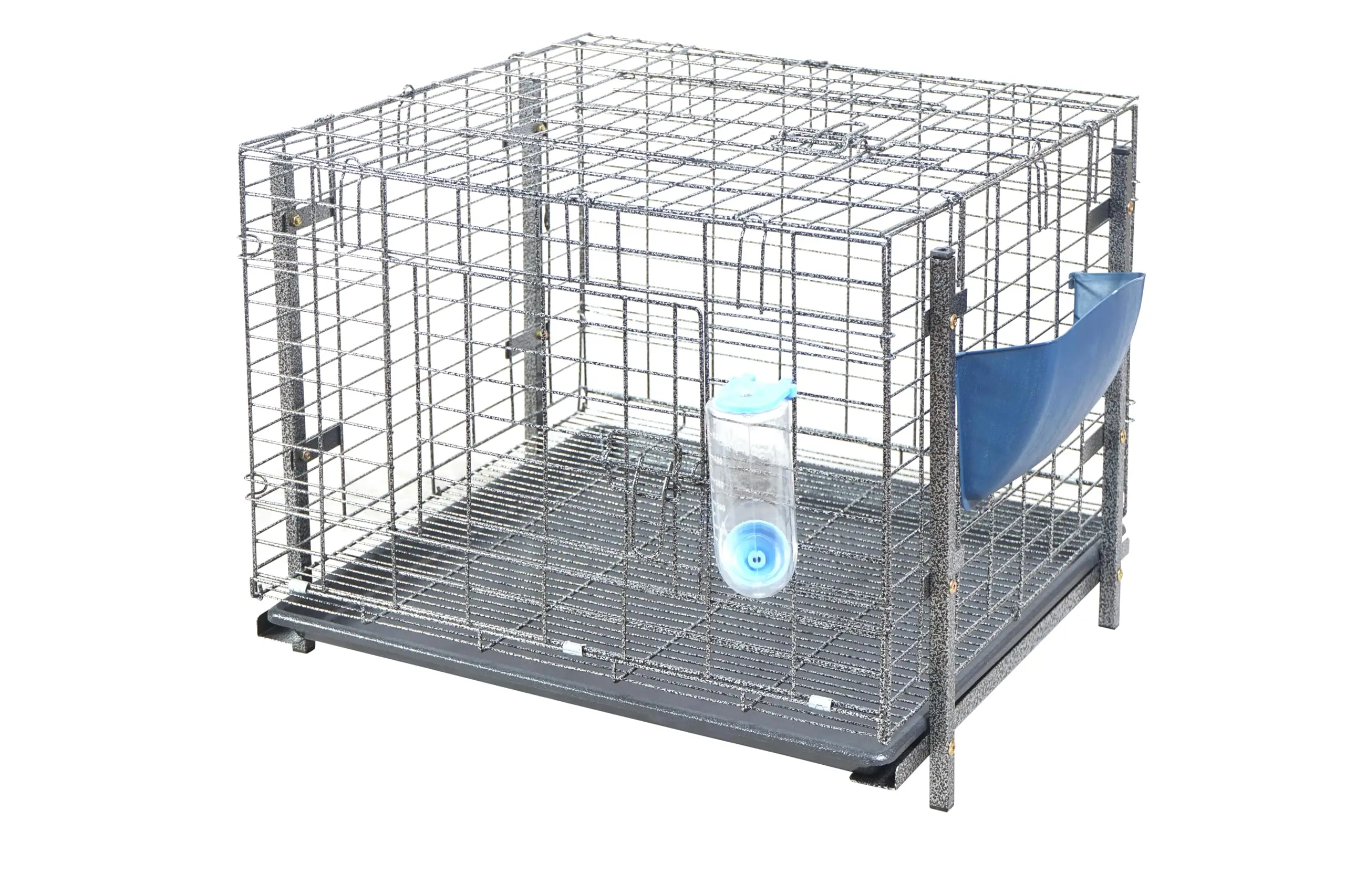 Stackable Rabbit Cage with Feeder and Water Bottle, 24 x 24 x 16 inches, Guinea Pig Ferret Bunny Hutch (1)
