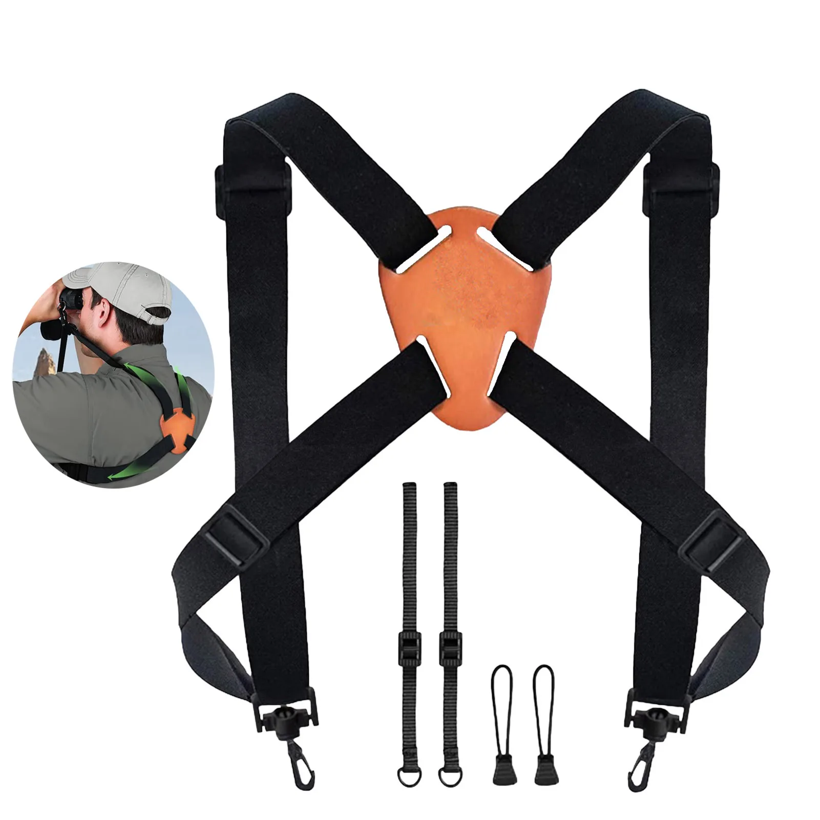 Universal Binoculars Harness Strap Binoculars Strap X-Shaped Adjustable Straps For Binoculars Cameras Rangefinder