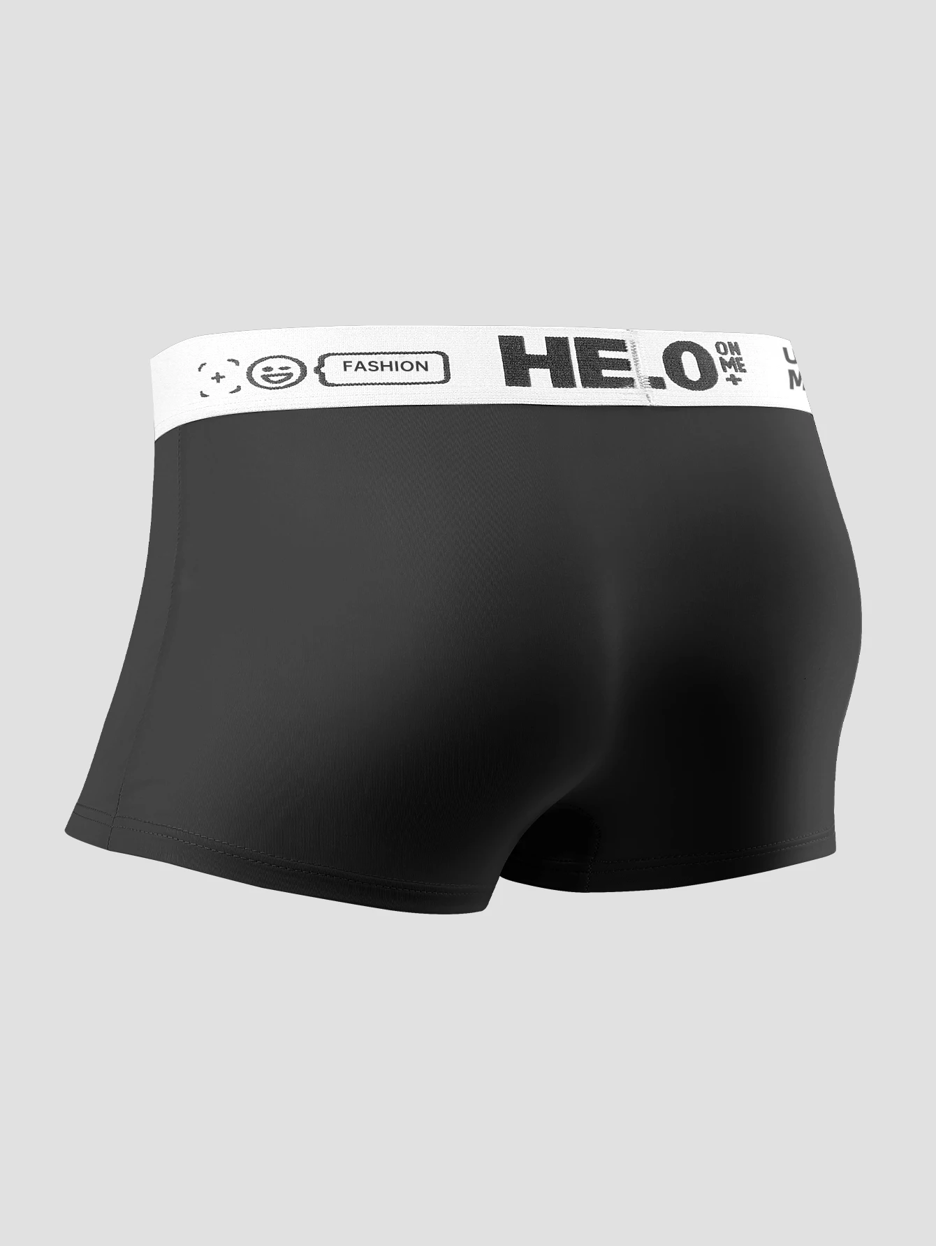 Men's Boxer Briefs, Plus Size Ice Silk Solid Color Breathable Underwear, European & American Style, Wholesale Base Layer Shorts