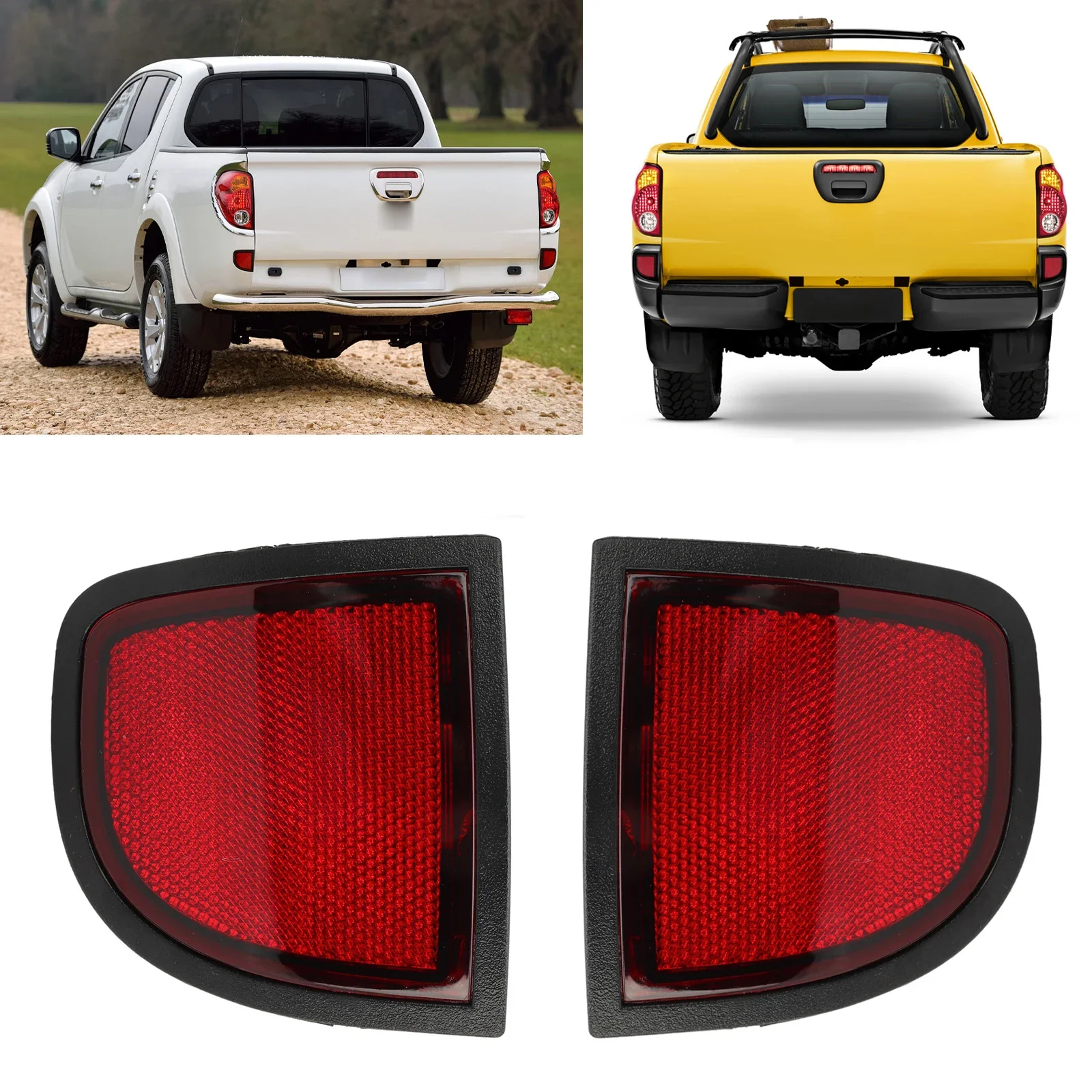 

Car Rear Bumper Reflector Car Accessories Reflective Lamp Lens for Mitsubishi L200 Triton ML MN 2005-2015 8355A015 8355A016