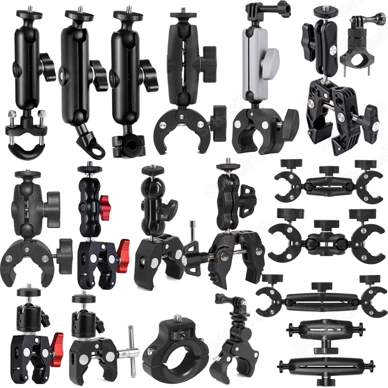 Bicycle Motorcycle Handlebar Bracket For Insta 360 X4 X3 X2 GoPro 13 12 11 10 DJI Selfie Stick Monopod Mount Moto Bike Accessory