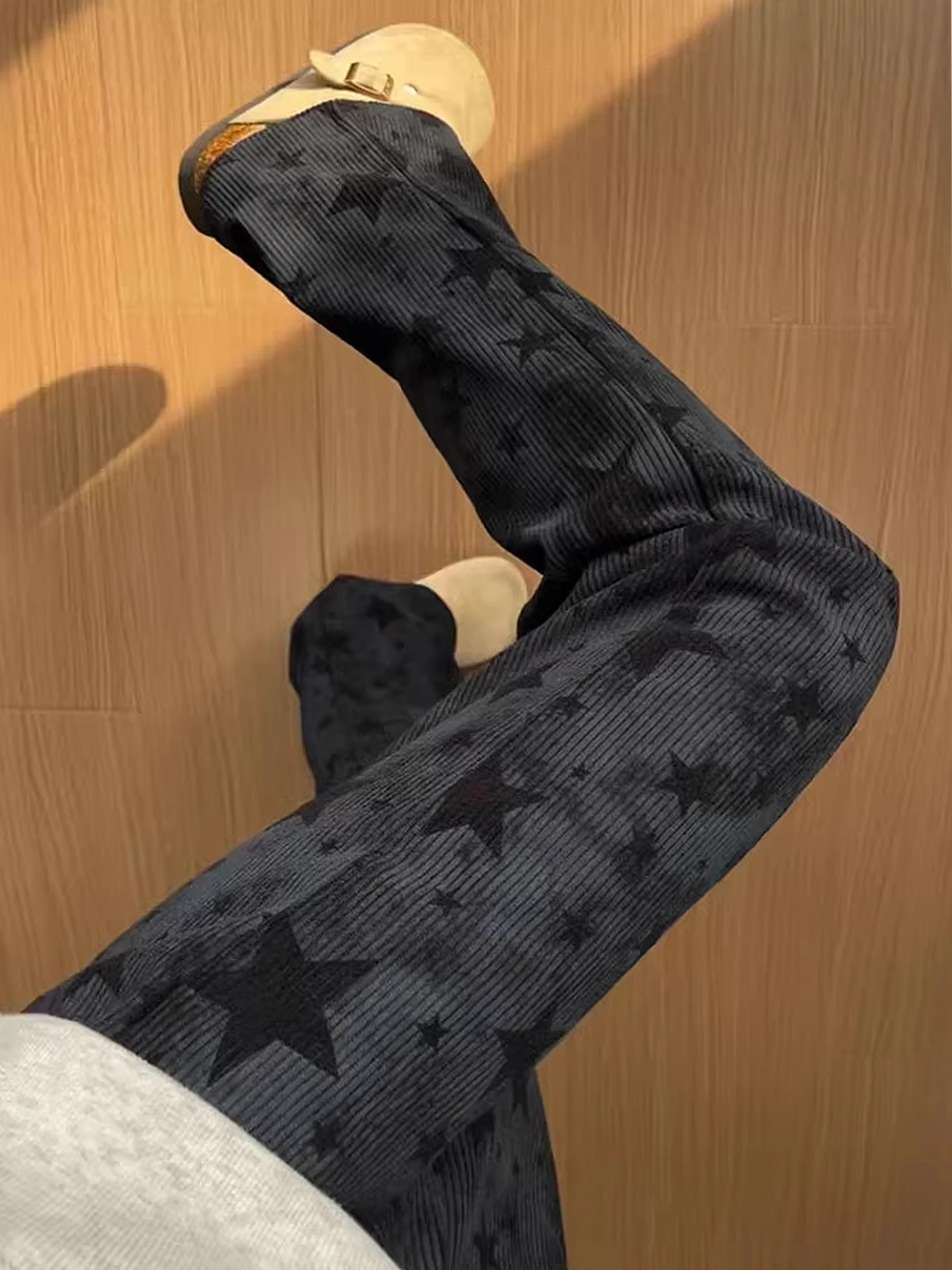 

American Sle Fce Lined Star Sweatpants Men Women Autumn Winter Unique Design Tie Dye Pants Casual Sports Pants