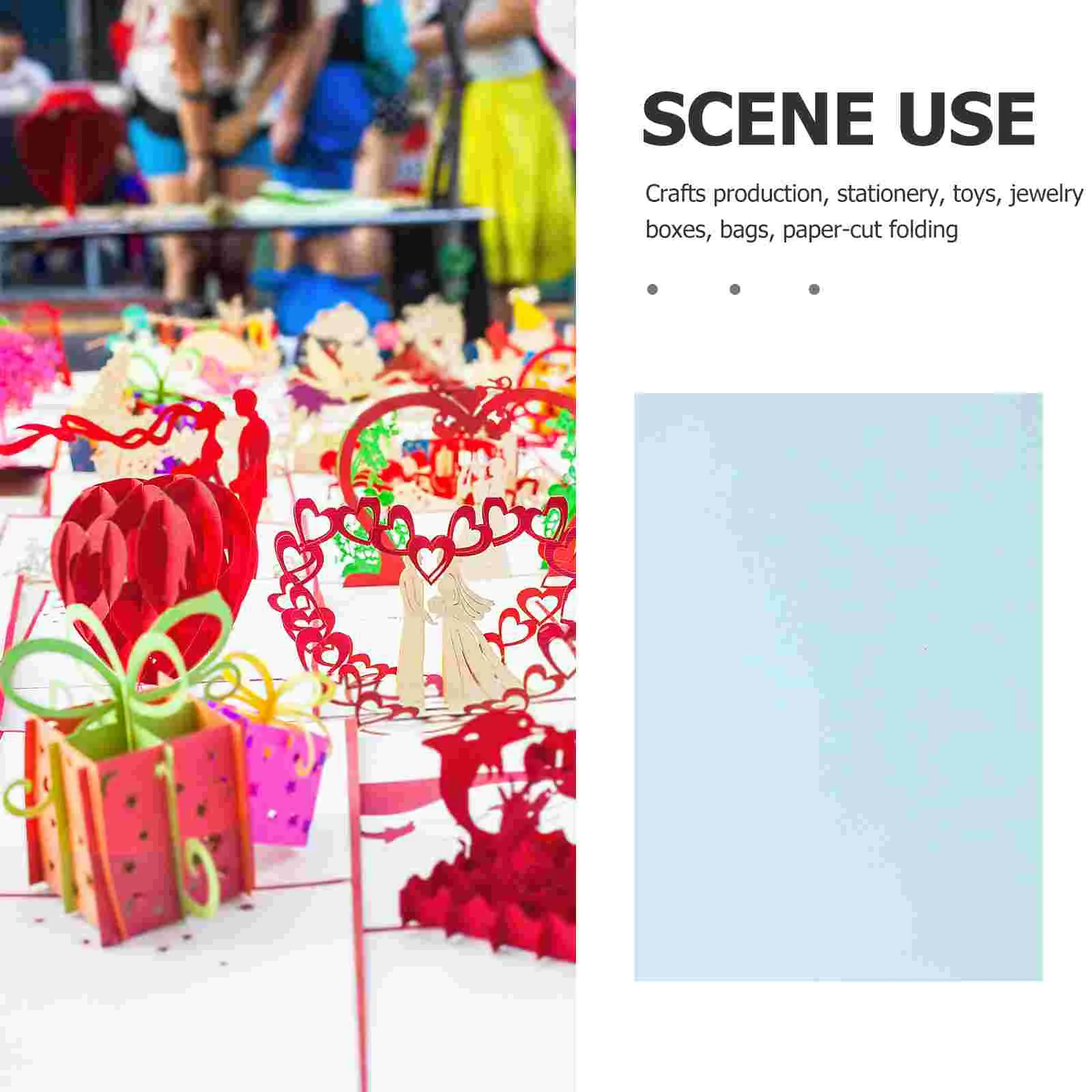 100 Sheets Blue Thin Computer Paper Colored Printer Photo Papers Child Printing