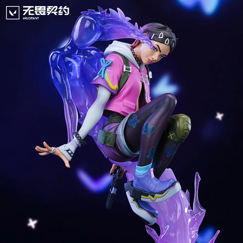 In Stock Valorant Official Clove 1/8 Scale Figure Statue With Matching Ring Set Collectible Game Character Desktop Decoration