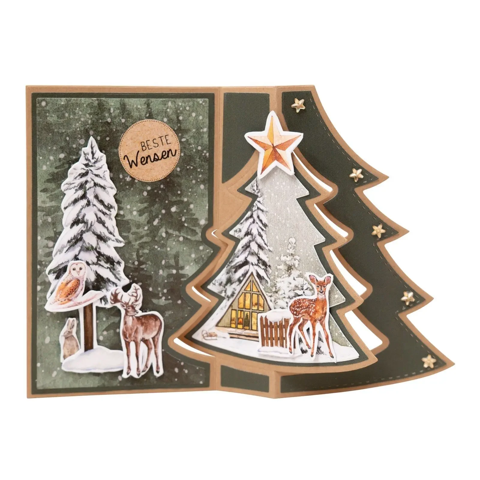 Flawless Christmas Tree Landscape Cutting Dies & Stencil Scrapbook Diary Decoration Stencil Embossing Template DIY Greeting Card