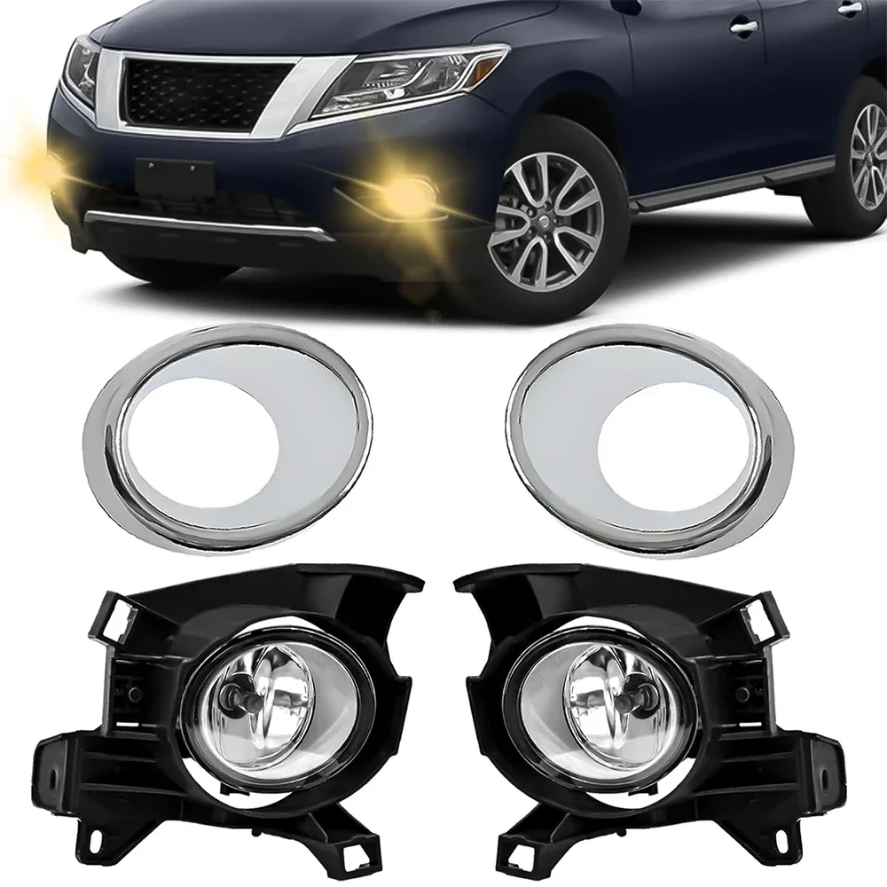 

Halogen Fog Lights For Nissan Pathfinder 2013-2016 Front Bumper Driving Fog Lamp Assembly Kit With Wiring Harness & Switch
