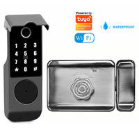 Outdoor Waterproof Street Gate Lock Optional Wifi Tuya RF Remote Control Smart Electronic Door Lock Security Home Digital Lock