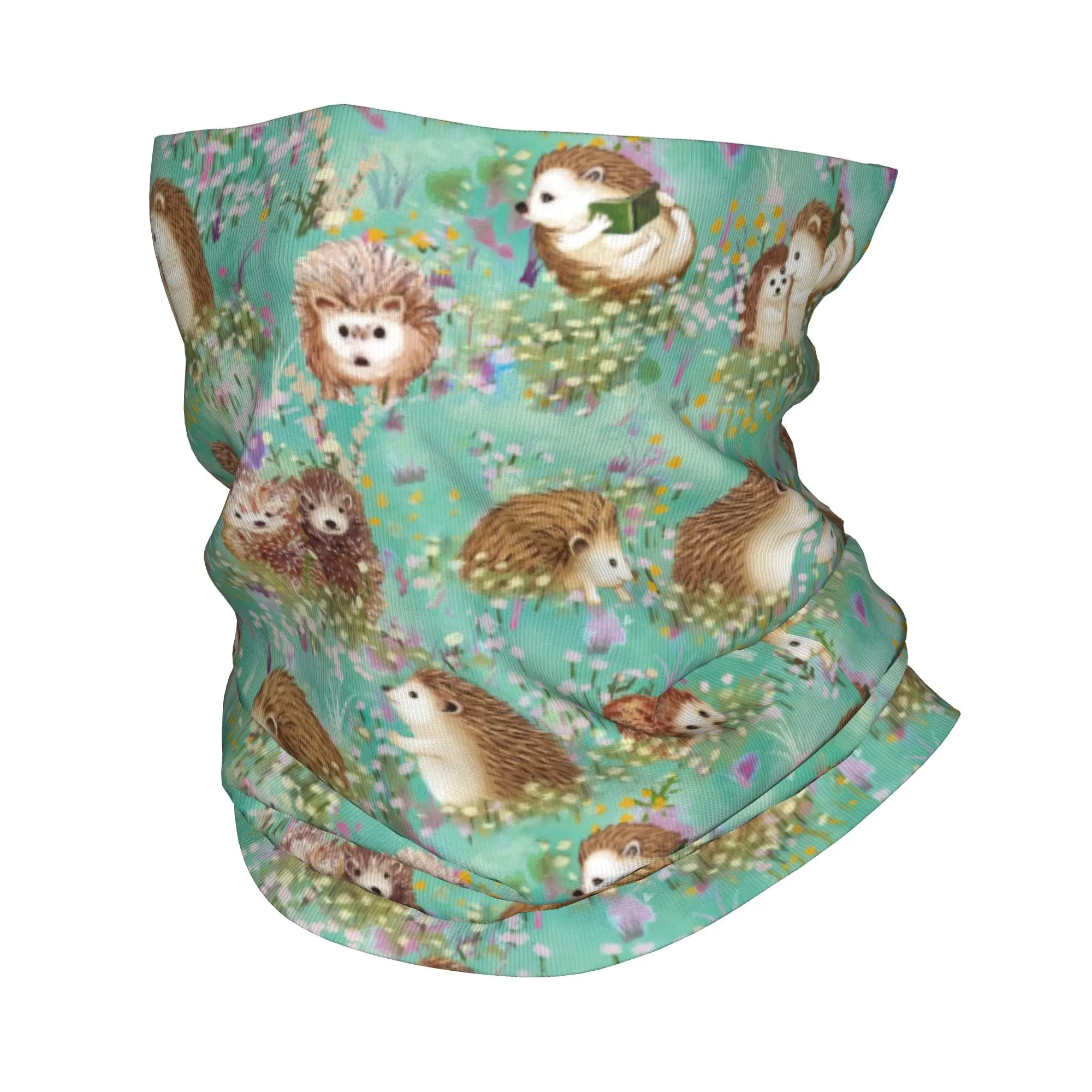 

Autumn Hedgehog Spring Floral Bandana Neck Cover Printed Wrap Mask Scarf Multi-use Face Mask Cycling Unisex Adult