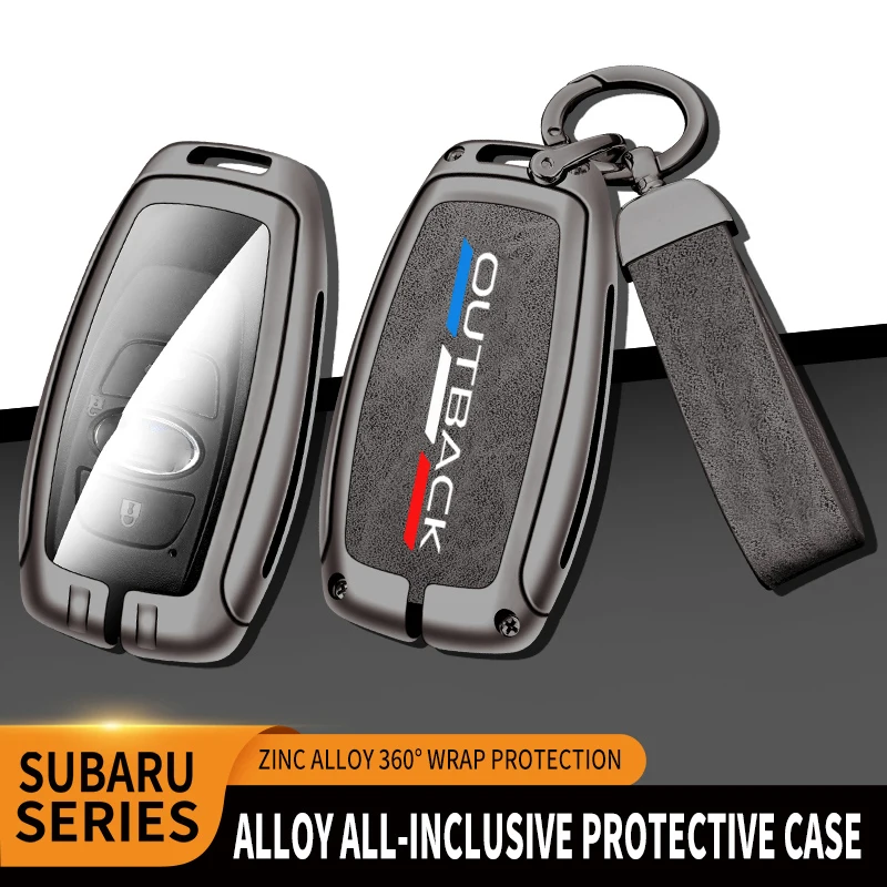 Car TPU Zinc Alloy Key Case Bag For Subaru OUTBACK WRV BRZ Car KeyChain Car Metal Key Shell Auto Interior Decoration Accessories