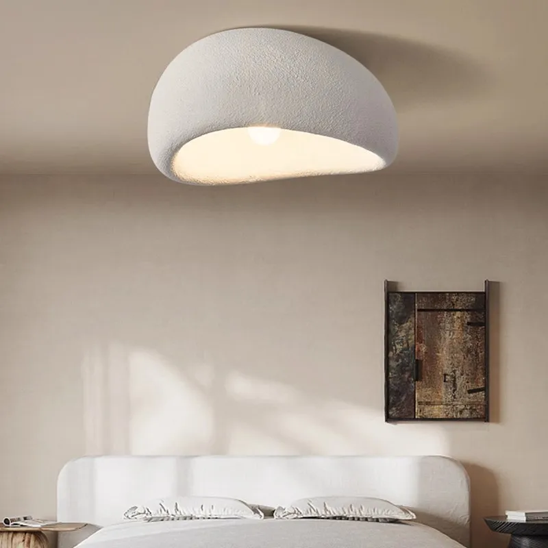 Nordic Minimalist Wabi-Sabi LED Ceiling Lamp Living Dining Room Bedroom Home Decor Indoor Creative Lustre Ceiling Light Fixture image 5