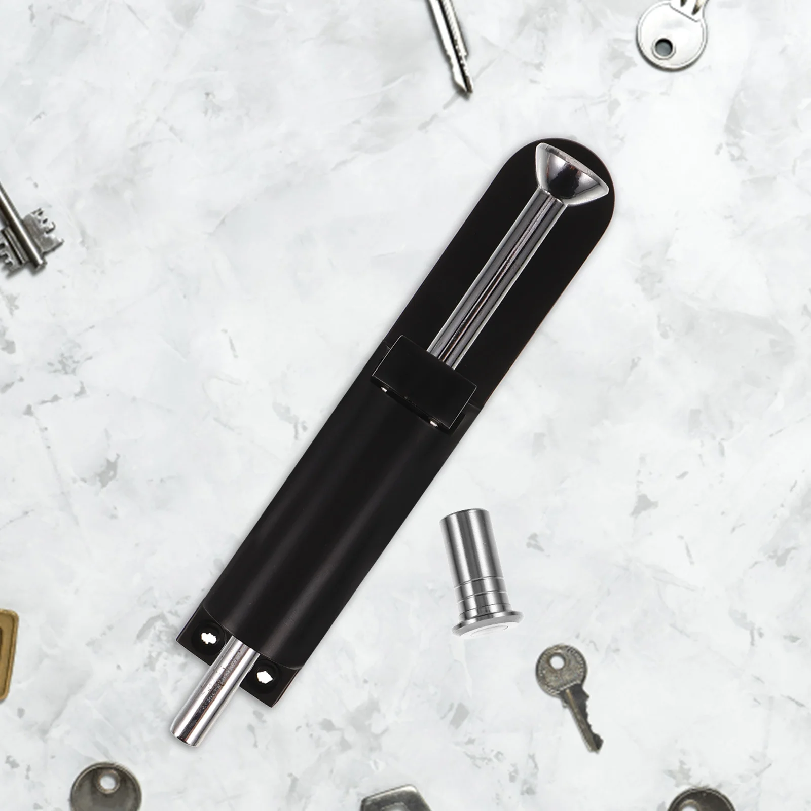 

Spring Latch Heavy Duty Zinc Alloy Gate Drop Rod For Wood Metal Doors Floor Mounted Cane Bolt Shed Door Lock Fence Gate