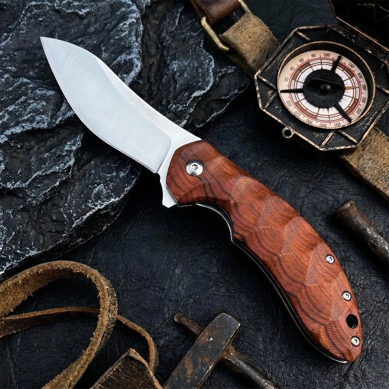 FOX-302 Folding Knife Outdoor Multi functional Camping Portable EDC Survival Knife Pocket Sharp Fruit Knife