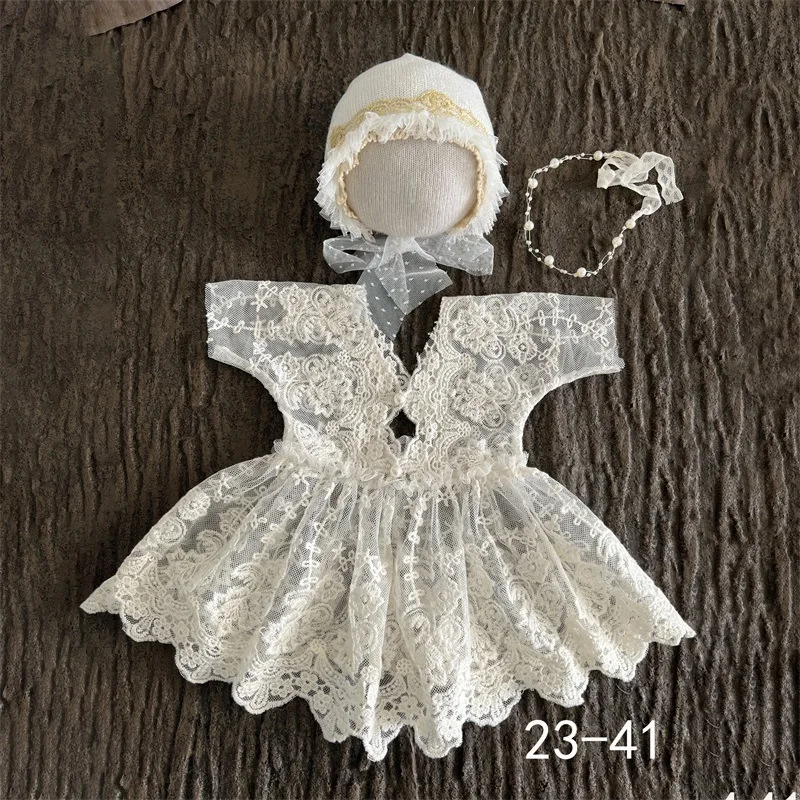 New Born Girl Dress Baby Photography puntelli Outfit Set Baby Studio spara accessori fotografia abbigliamento