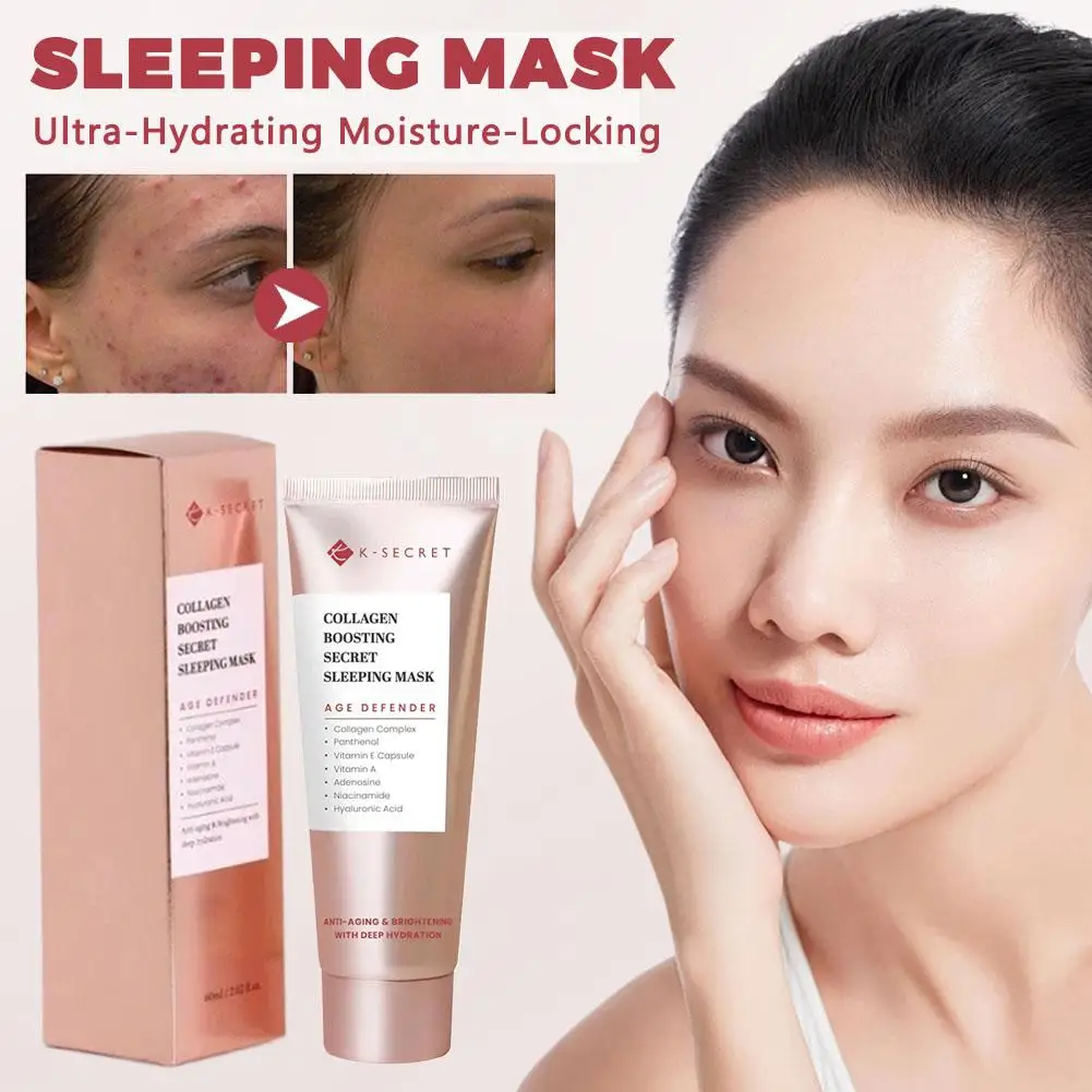 K-Secret Active Gel Sleep قناع الوجه تنظيف الوجه تقشير تقشير فرك تنظيف عميق حب الشباب البثرة إزالة منظف الوجه
