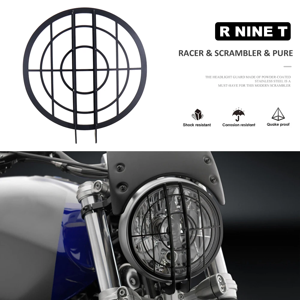 Motorcycle Accessories Headlight Grille Cover Protection HeadLamp Guard For BMW R NINET Scrambler R NINE T Pure RnineT Racer R9T