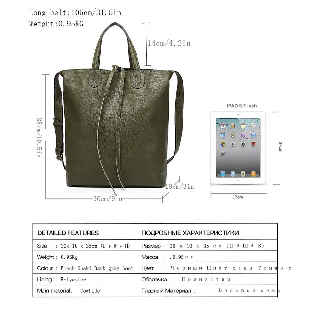 Motingsome Luxury Genuine Leather Saddle Bucket Bag Double-sided Use High Quality Shoulder Casual Tote Retro Handbag and Purses