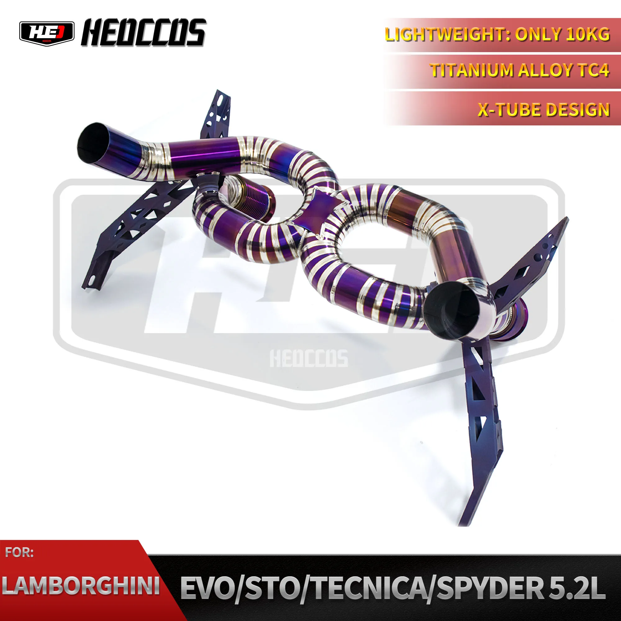 

HEO High Performance Titanium Alloy Exhaust Catback For Lamborghini Huracan EVO/STO Euro6 2020+ 5.2 V10 Catback Exhaust X tube