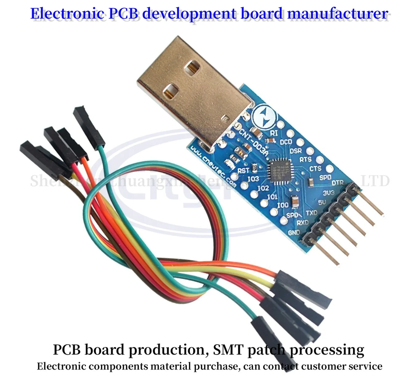 USB 2.0 to TTL UART 6PIN Module Serial Converter CP2104 STC PRGMR Replace CP2102 With Dupont Cables