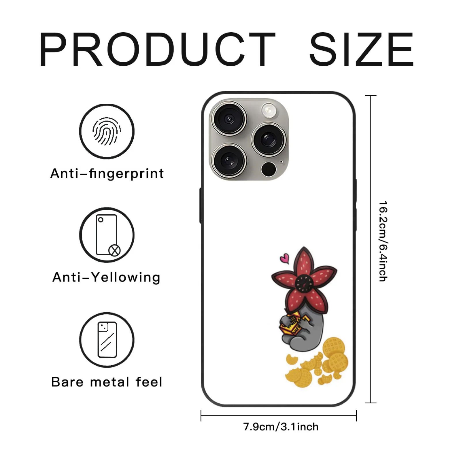 حافظة Demogorgon Waffle By Rosa لهاتف آيفون 16 15 13 12 11 14 Pro Max X 13 Mini 7 8 Plus 11Pro حافظة لطيفة مرسومة يدويًا #6