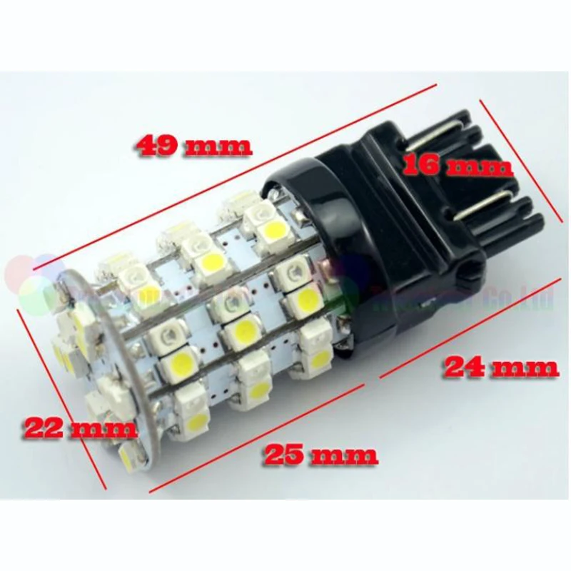 AutoEC 30x T25 3157 3528 60 SMD Dual Color led Car Turn Signal Light 1210 3057 3057A 3057LL 3155 white amber 12V #LE02