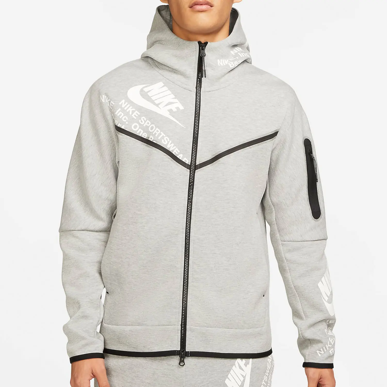 

Мужская спортивная куртка Nike Authentic New Season с капюшоном и нашивками DM6475-063