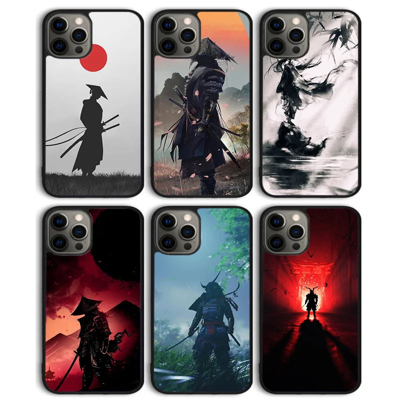 Japanese Samurai Warrior Phone Case Back Cover for iPhone 16 15 SE2020 14 13 11 12 Pro Max mini XS XR X PlusS Fundas Coque