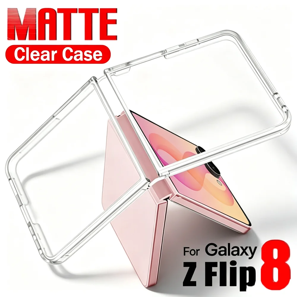 Transparent/Matte Case Cover for Samsung Galaxy Z Flip 8 PC Hard Shell Clear Fingerprint-resistant Phone Case for Galaxy Z Flip8
