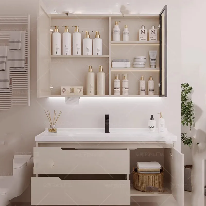 

Partitions Display Cupboard Organizer Storage Toilet Display Luxury Modern Bathroom Cabinet Skincare Gabinete Room Furniture