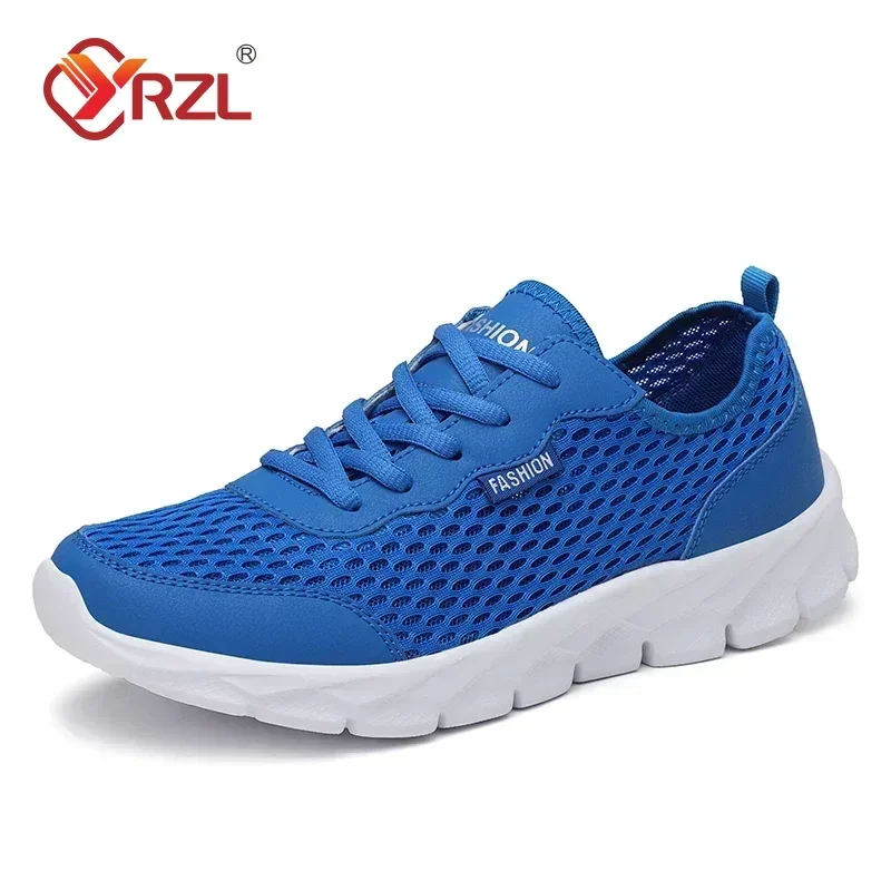 YRZL New Running Shoes for Men Breathable Sports Shoes Light Weight Fashion Summer Plus Size 38-48 Breathable Sneakers for Men
