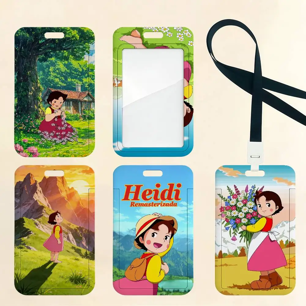 Cartoon H-Heidi A Girl Of The A Alps Anime Card Holder Cardcase Bank Credit Student ID Subway Work Permit Badge Holder