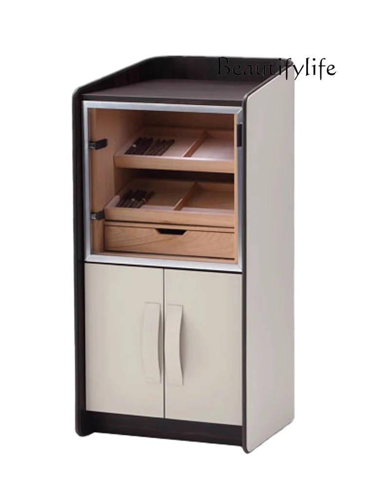 

Simple Modern Italian Cigar Side Cabinet Italian Light Luxury Cigarette Storage Cabinet Wine Cabinet