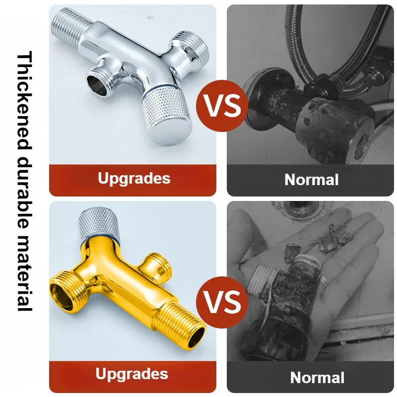 Brass Wall Mounted Angle Valve Household Washing Machine Water Tap Multi-functional Bathroom Faucets Single Control