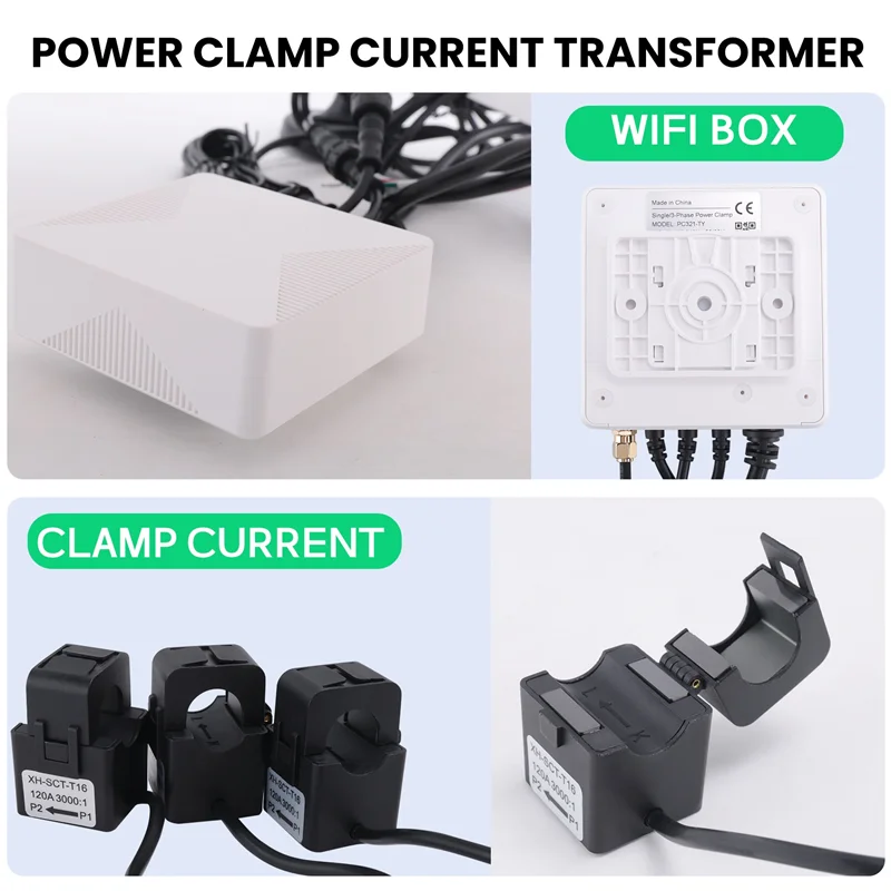

Tuya Smart Life 3 Phase Wifi Energy KWH Meter 80A 120A Power Clamp Current Transformer App Monitor-AU47