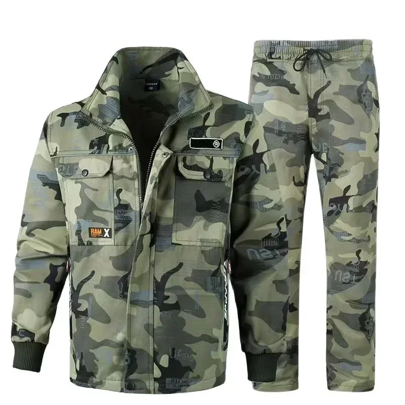 For Men Wear-resistant Coat Repair Workshop Equipment Camouflage Automobile Construction Single Welding Suit