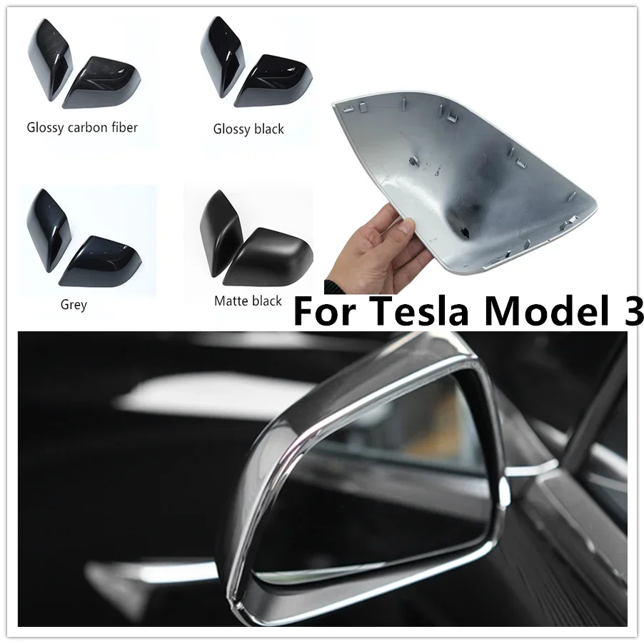 Car Replacement Rearview Left Right Side Door Mirror Shell Cover Trim Caps For Tesla Model 3 2017 2018 2019 2020 2021 2022