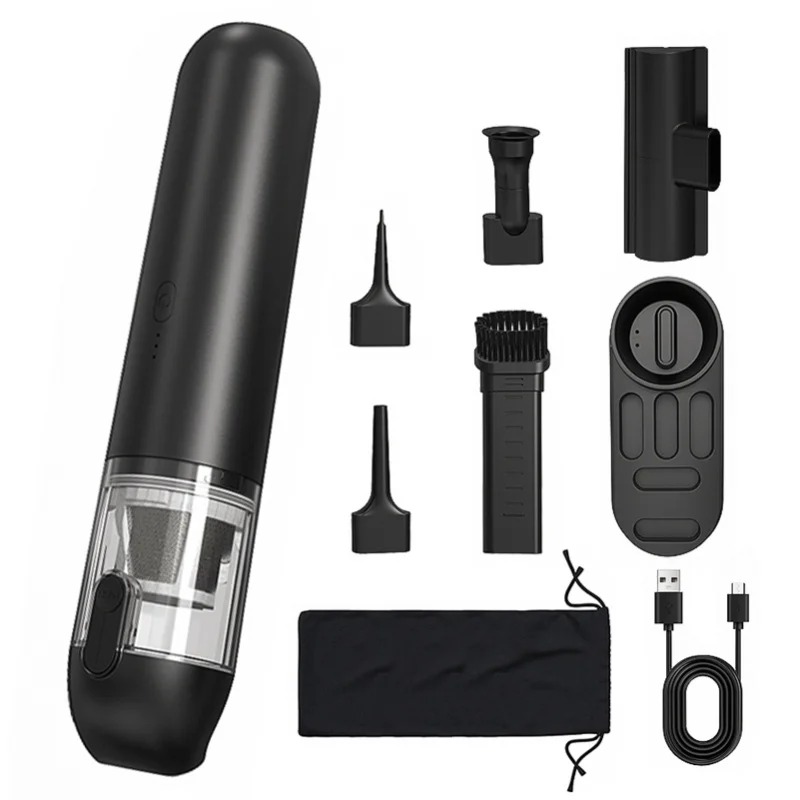 

Multifunctional Portable Vacuum Cleaner with Inflating Deflating Nozzle 2 Speeds Rechargeable Cordless Mini Handheld Car Vacuum