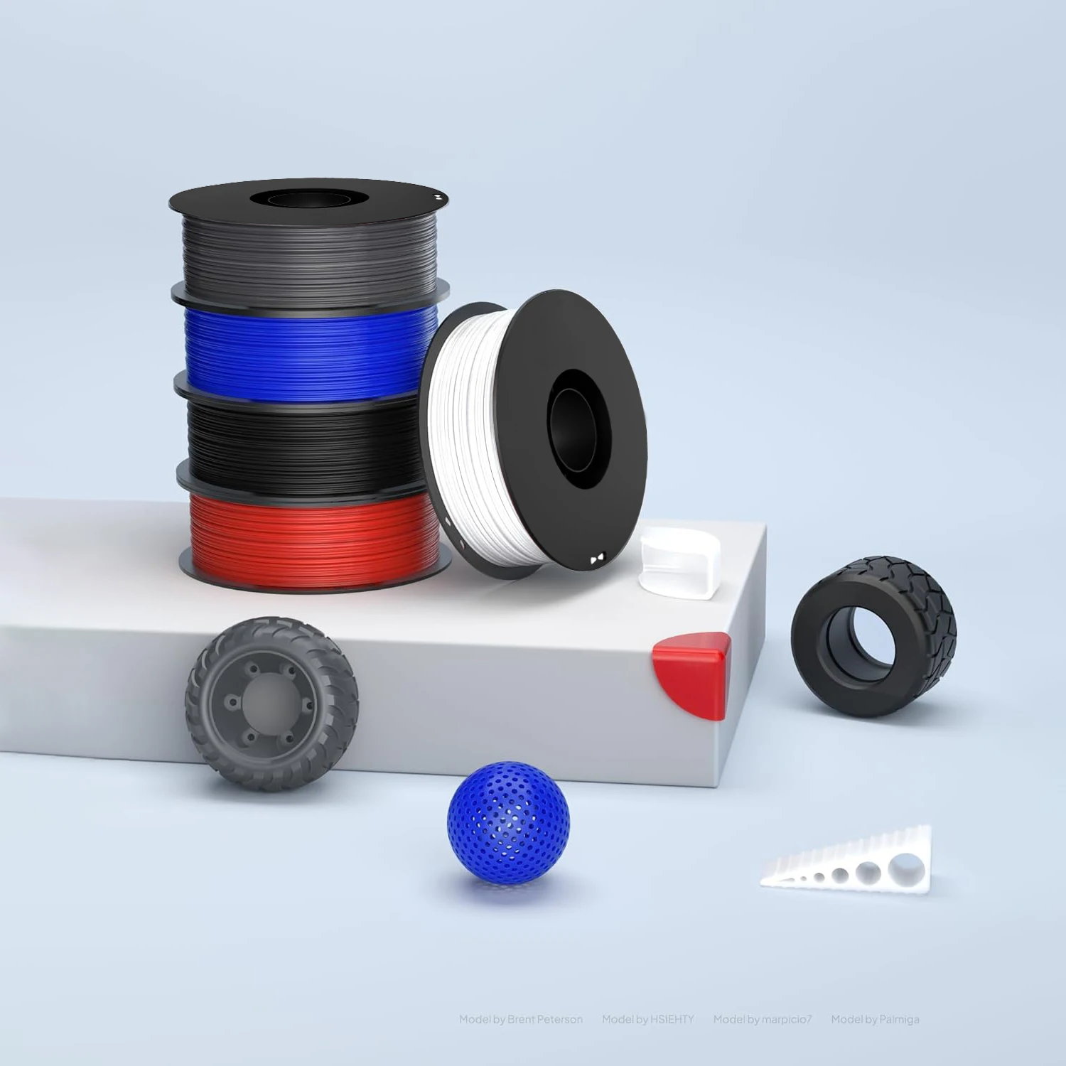 خيوط طابعة TPU ثلاثية الأبعاد 1.75 مم، خيوط TPU شفافة عالية السرعة 95 أمبير، 250 جم/500 جم/1 كجم، دقة الأبعاد +/- 0.03 مم