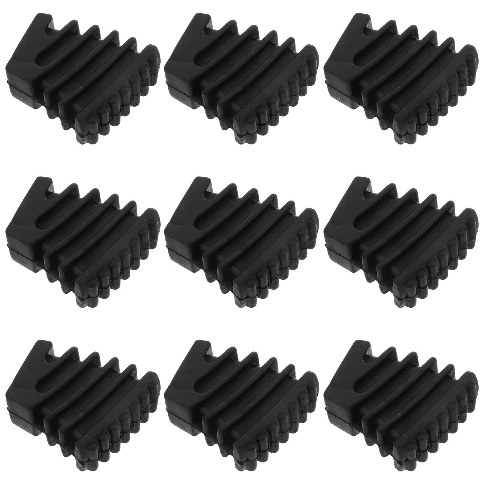 Alfombrilla para pie de tambor, tope de pierna, puntas de práctica para baquetas junto con montaje, almohadillas de goma para baterista, piezas de repuesto, 9 Uds.