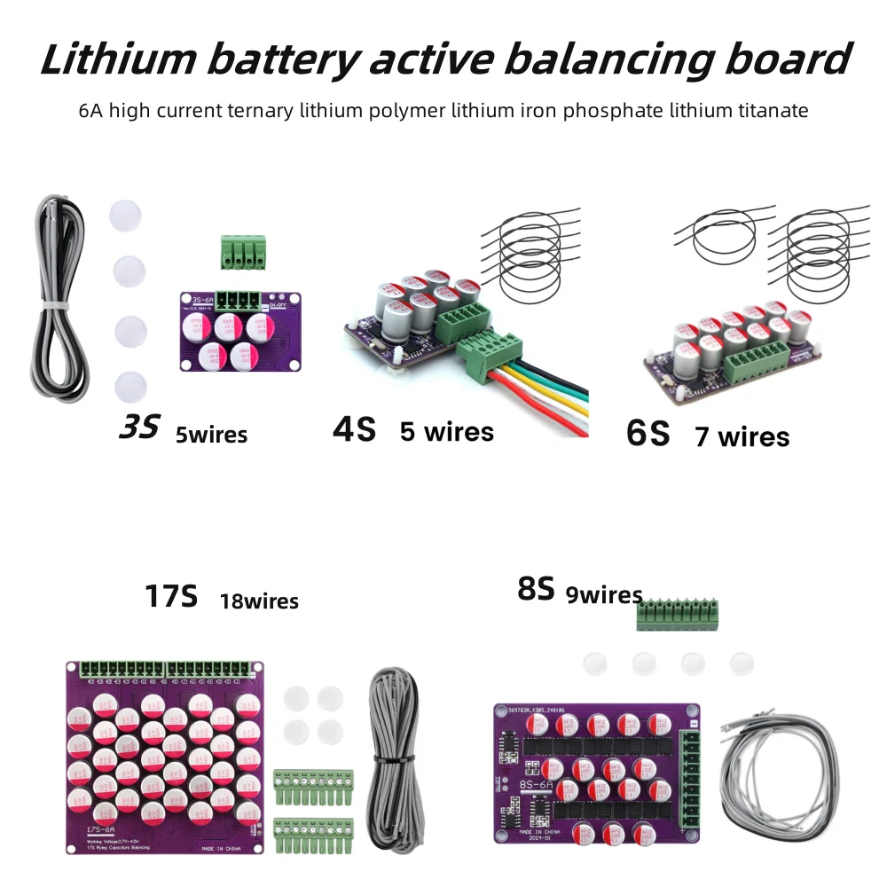 3S 4S 6S 8S 17S 6A lithium battery active balance plate ternary lithium polymer lithium iron phosphate lithium titanate