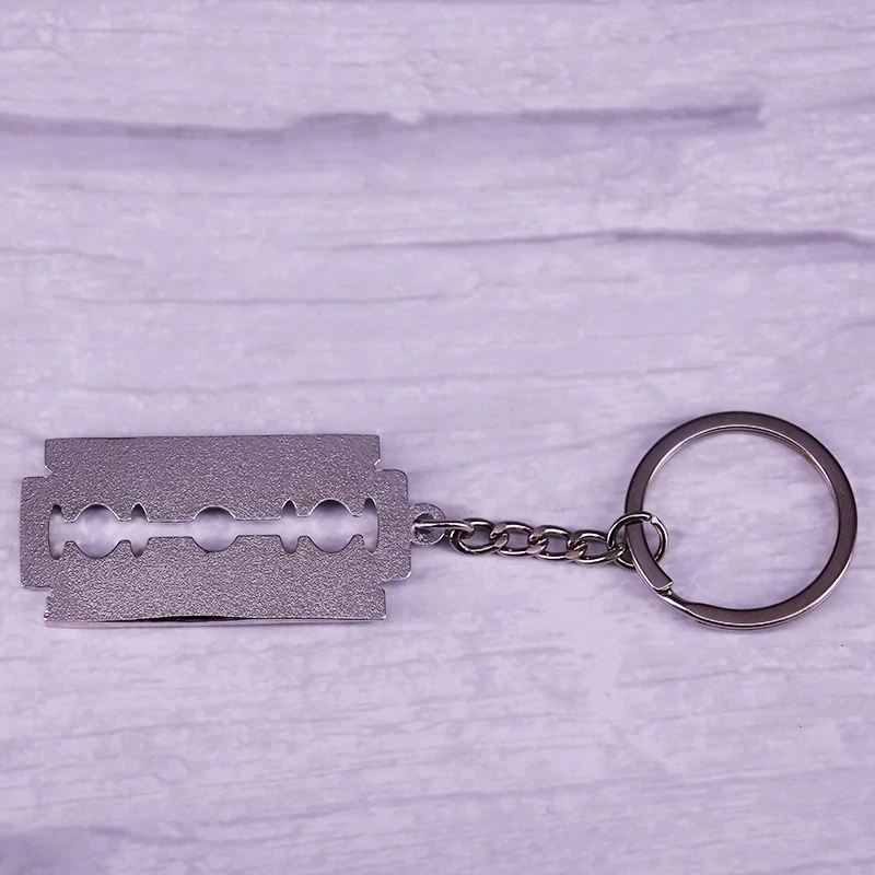 Razor blade Keychain By order of the peaky blinders metal Keyring brothers razor fathers day gift