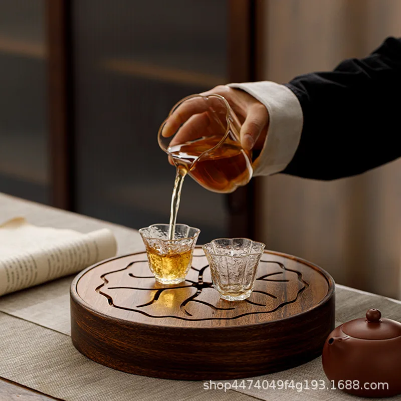 

For Walnut tea tray high-end water storage dry brewing tea table tea tray simple drain tray office small dry brewing