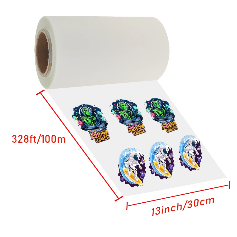 A3 DTF Roll Film 30cm*100m DTF PET Film Direct Transfer Printing Film DTF Printer Heat Transfer PET Film For A3 DTF Printer